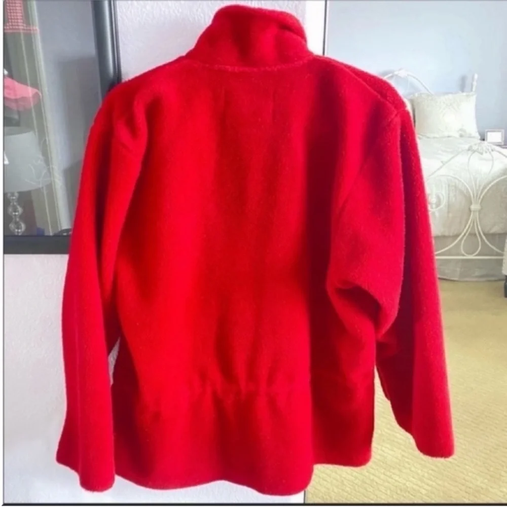 Women’s Vintage Red Teddy Jacket Size Small